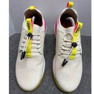 Clove Nursing Sneakers Cream Pink Neon Yellow Womens 12 Mens 10.5 CL009